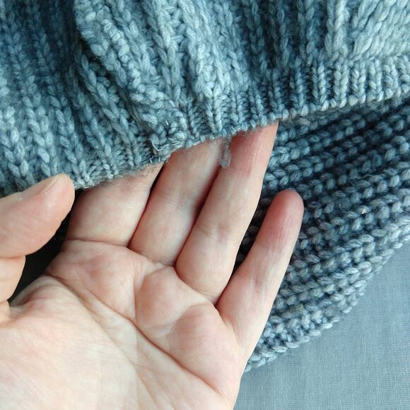 Windsor Cable Knit Vibes Crop Sweater XS soft heather grey long sleeves - Picture 12 of 14